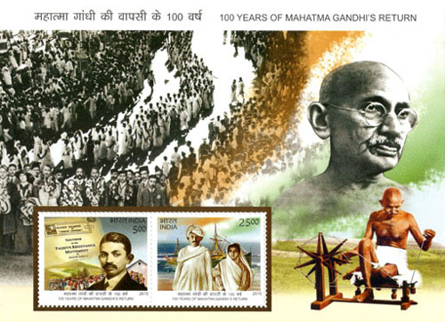 Commemorative Stamps on 100 Years of Mahatma Gandhi’s Return