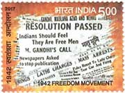 Commemorative Stamps on 1942 Freedom Movement