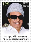Commemorative Stamp on Dr. M. G. Ramachandran