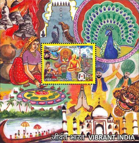 Commemorative Stamp on Vibrant India