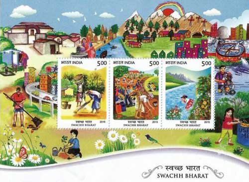 Commemorative Postage Stamp on Swachh Bharat