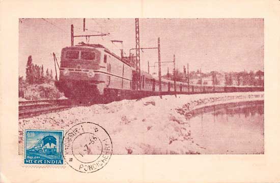 Electric Locomotive Maxim Card