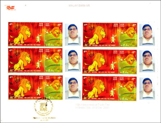 Personalised Stamps issued at Kolkata