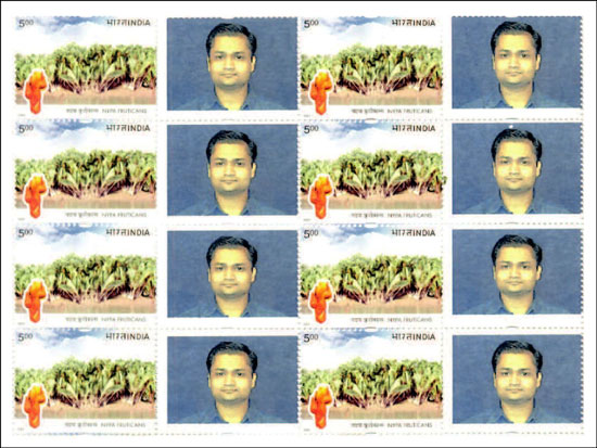 Personalised Stamps issued at Kolkata