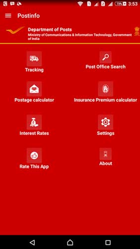 Postinfo- India Post Android Mobile App